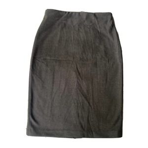 Philosophy Size 2 Pencil Skirt Back Grey Knit Zipper Hidden Elastic Waistband